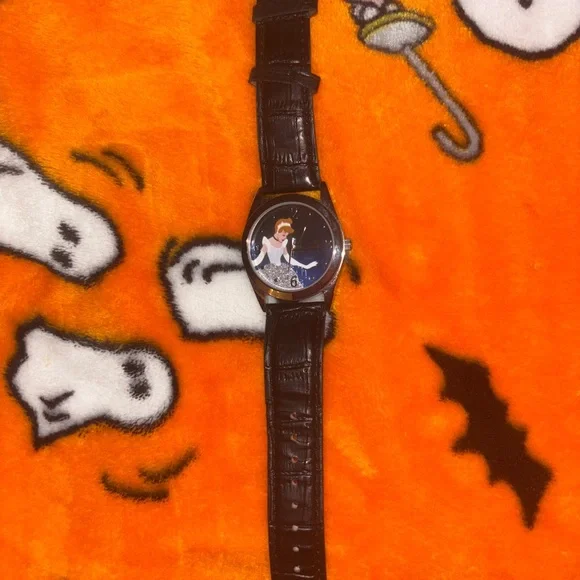 Disney Cinderella Silver and Black Watch - Picture 1 of 4